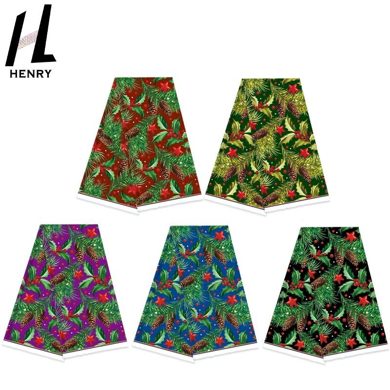 

Christmas Digital Print Polyester Fabric Holiday Decor Material 2 Yard DIY Home Decoration