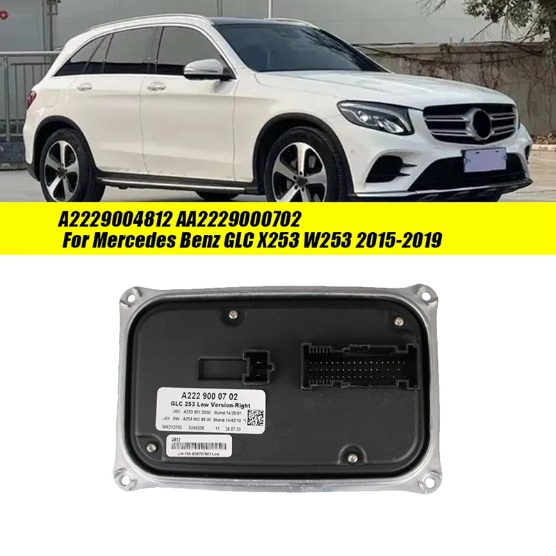 

A2229004812 Right Side LED Headlight Programmable Control Unit Module Ballast For Mercedes Benz GLC X253 W253 2015-2019 Parts