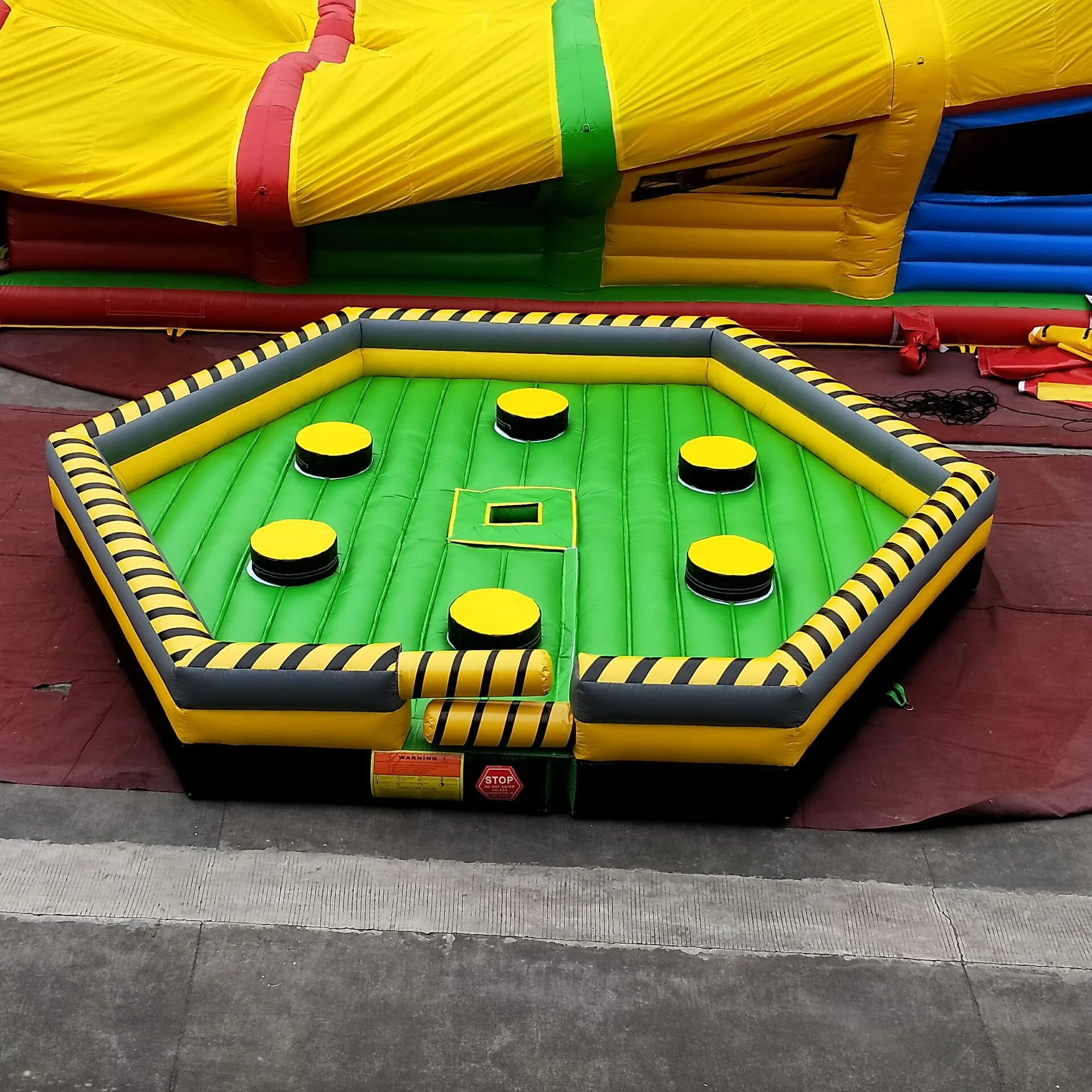 Funny outdoor playground bull rides inflatable mechanical bullfighting machine for sale