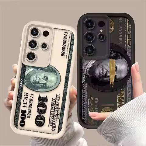 USD Dollar Popular Silicone Soft Phone Case For Samsung Galaxy S25 S24 S23 Ultra S22 S21 Plus FE A55 A54 A35 A15 5G Cover