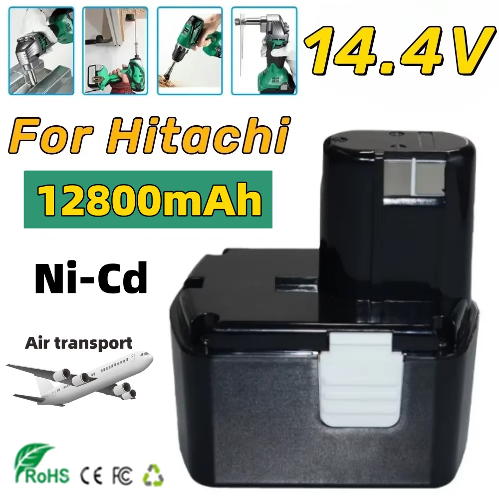 rechargeable battery for Hitachi EB1414S EB14B EB1412S 14.4V EB14S DS14DL DV14DL CJ14DL DS14DVF3 NI-MH 12800mAh