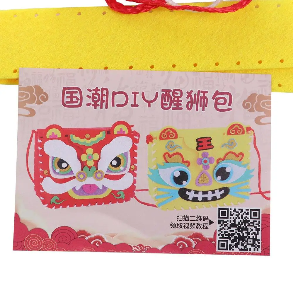 Vliesstoff DIY Löwe Tanz Tasche Haus Decoracion Chinesischen Stil DIY Drachen Tasche Spielzeug Glück Tanzen Löwe