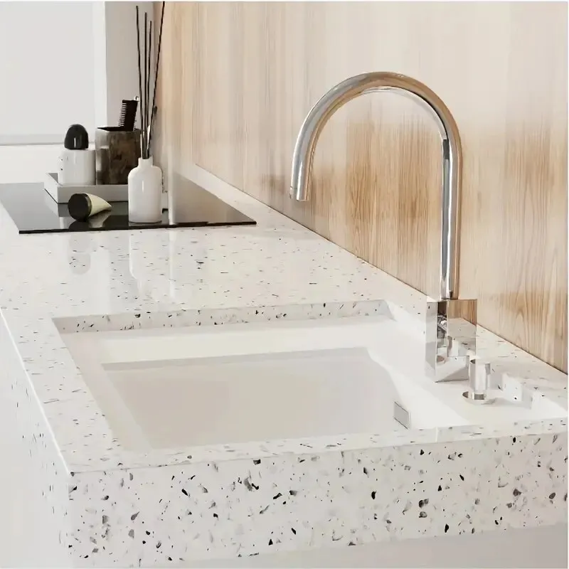 1 Roll Granite Contact Paper, Waterproof Self-Adhesive Vinyl Wallpaper, Peeling And Stick Countertop Contact Paper, For Kitchen image 3