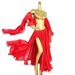 Wholesale Belly Dance Costume For Womens Chiffon Arm Band Arm Sleeves Skirt Dancing Costume Dress Armbands Performance Accessory