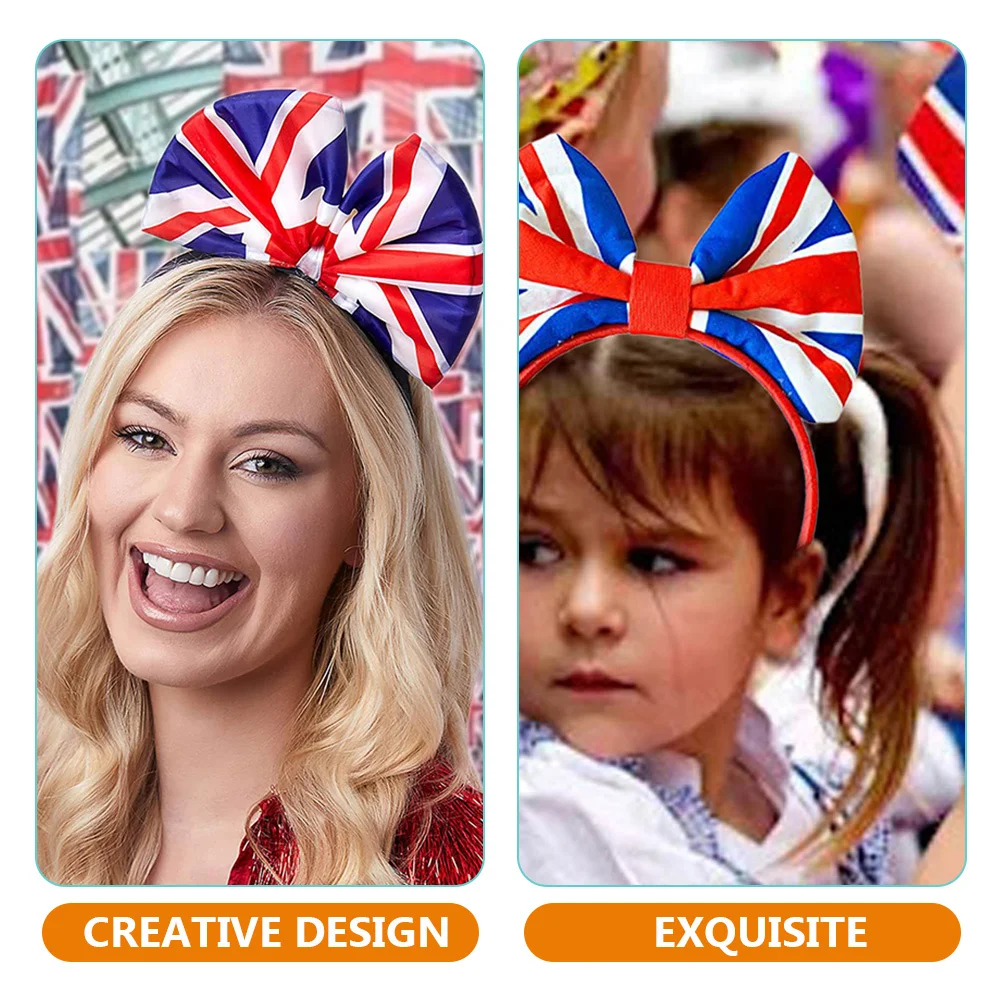 

Яркая повязка на голову с британским флагом, легкая детская повязка для праздничных торжеств, аксессуар для подчеркивания национальной гордости, подарок, детская повязка для волос
