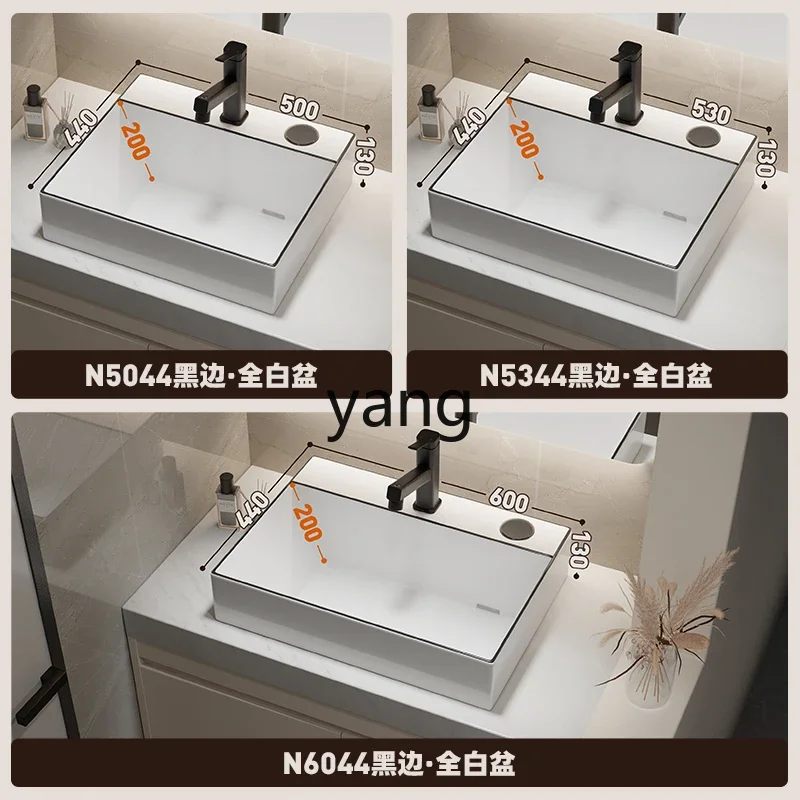 ZL حوض مسرح شبه مدمج مضاد للرش حوض غسيل سيراميك حوض واحد مربع