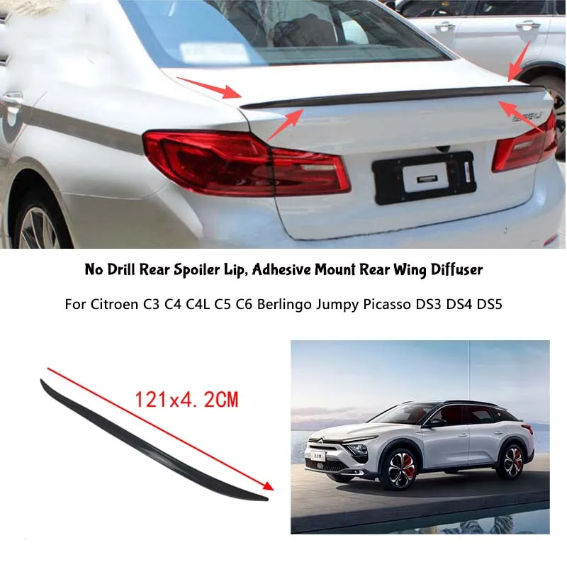 For Citroen C3 C4 C4L C5 C6 Berlingo Jumpy Picasso DS3 DS4 DS5 Rear Wing Lip Car Rear Trunk Boot Lip Spoiler Wing