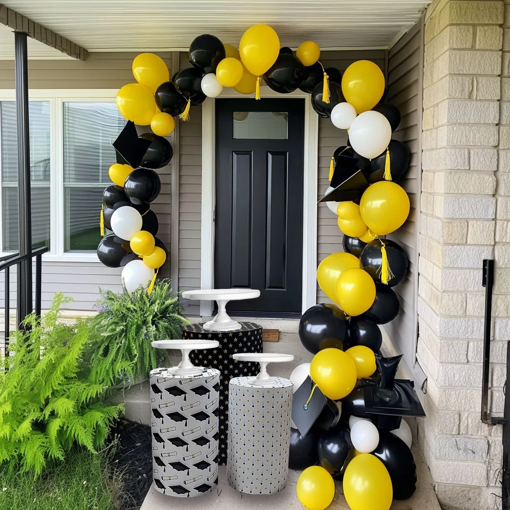 1 مجموعة (5 قطعة) اسطوانة يغطي التخرج بسط الركيزة غطاء لعيد ميلاد الطفل دش مفرش المائدة ديكور الدعامة