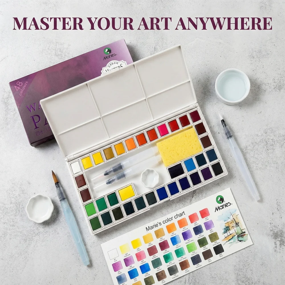 nuevo-set-de-acuarelas-solidas-portatiles-serie-artista-de-marie-paleta-de-acuarelas-solidas-con-herramientas-de-dibujo-kit-de-arte-ideal-para-viajes