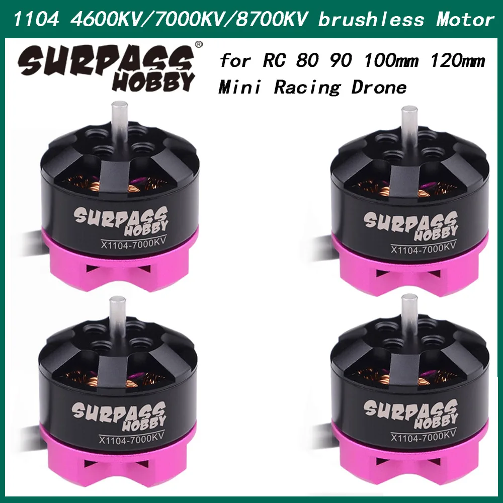 Surpass Hobby 1103 1104 4600KV 10000KV  7800KV Brushless Motor for RC 80 90 100 mm Mini Racing Drone