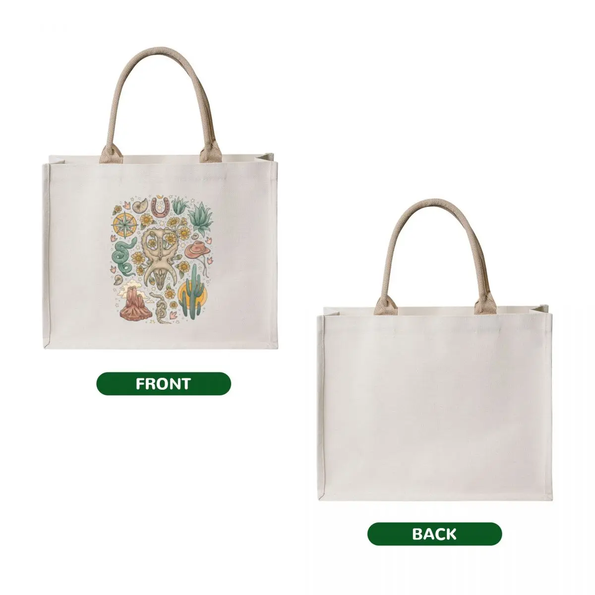 The Desert Sunflowers Dinosaur Southwest Adventure Art Natural History Explorer Tote Bag shopper bag women canvas