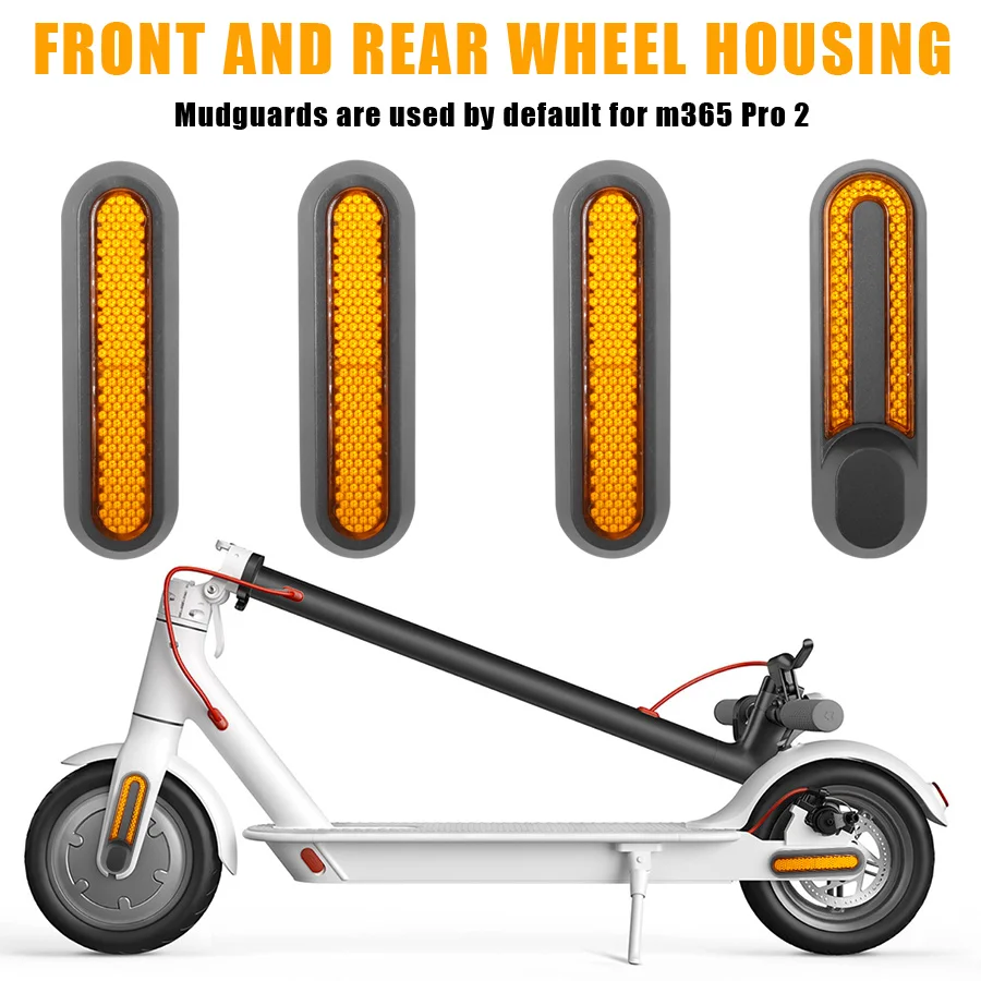 Electric Scooter for Xiaomi M365  Reflective Shell Stickers With Rear Taillight Tire Splash Fender Connector Repair Spare Parts