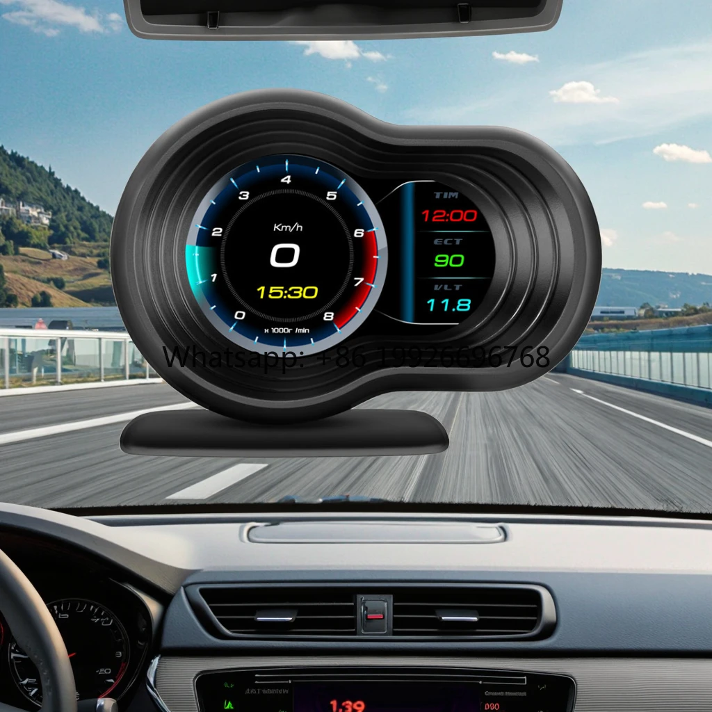 

F9 Auto HD Smart Meter Car On-Board Computer Gauge Digital Speedometer Temperature Engine RPM Alarm F9 Car HUD Head Display
