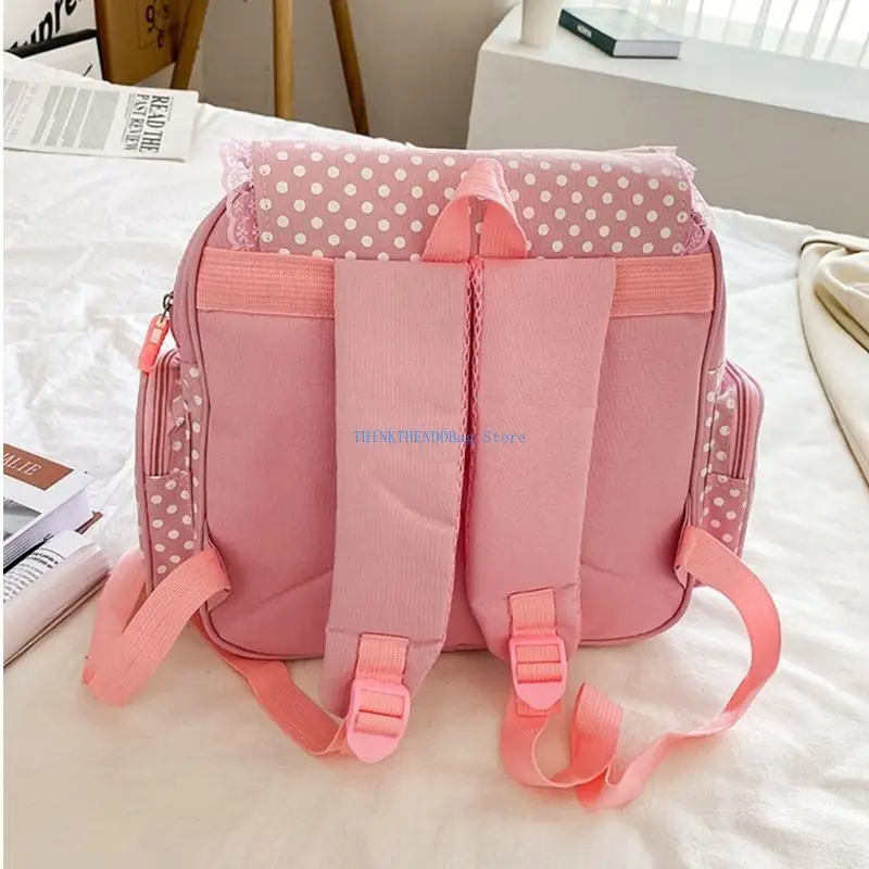 63HC Girl Embroidery Strawberry School Backpack Children's Schoolbag Student Girls Birthday Gift Japanese Cartoon