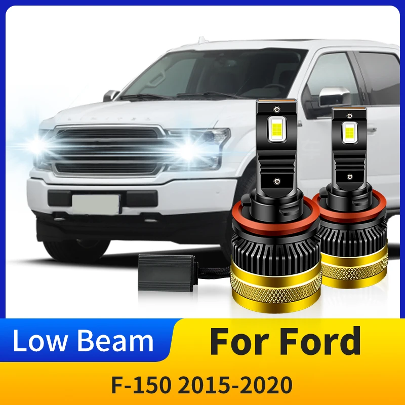 

2Pcs For Ford F-150 2015-2020 2016 2017 2018 LED Car Front Head Light Lamps Bulb H11 CSP Headlight 12V 30000LM 6500K Plug&Play