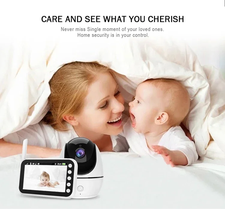 كاميرا أطفال 4.5 بوصة HD كاميرا أطفال للتحكم في أمن المنزل PTZ #2