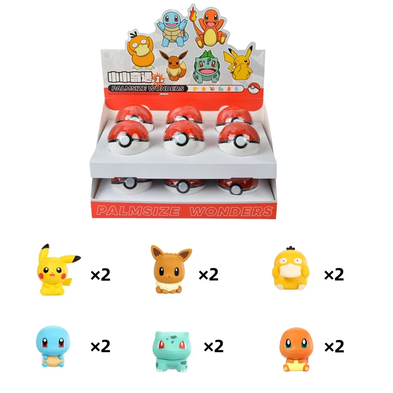 Anime Pokemon Poke Ball Mini Figuur Model Auto Desktop Ornament Collectible Officieel Glow in the Dark Speelgoed Verjaardagsgif