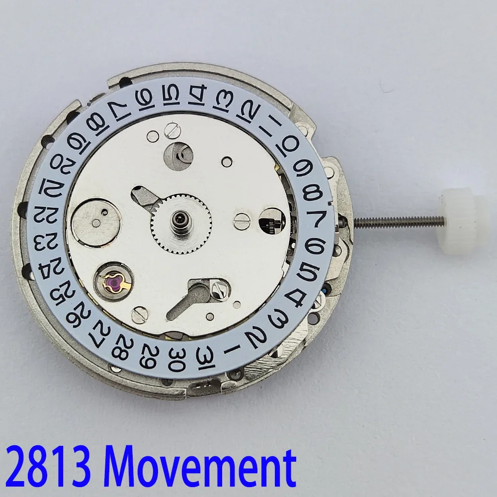 

2813 Movement Automatic Mechanical Watch Movement 21 Jewels White Single Calendar High Accuracy For 2813 Watch Repair Parts