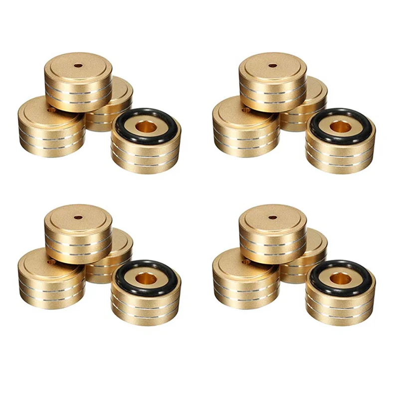 cabe-16pcs-40x20mm-aluminum-hifi-amp-speaker-isolation-stand-turntable-dac-feet-pad-gold