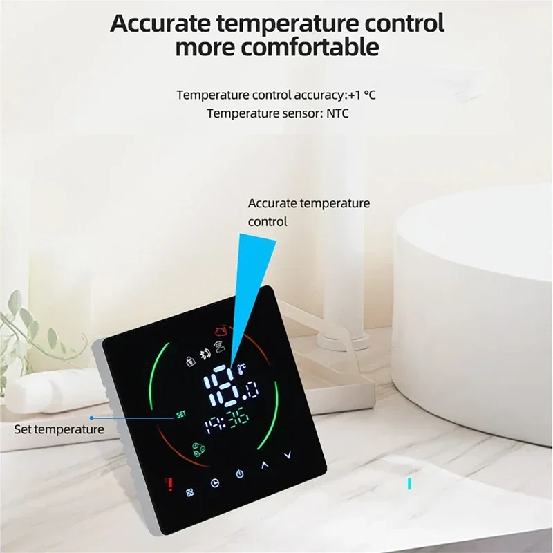 Termostato intelligente WiFi Riscaldamento elettrico Regolatore di temperatura della caldaia dell'acqua Display digitale LCD Termostato touch control per la casa
