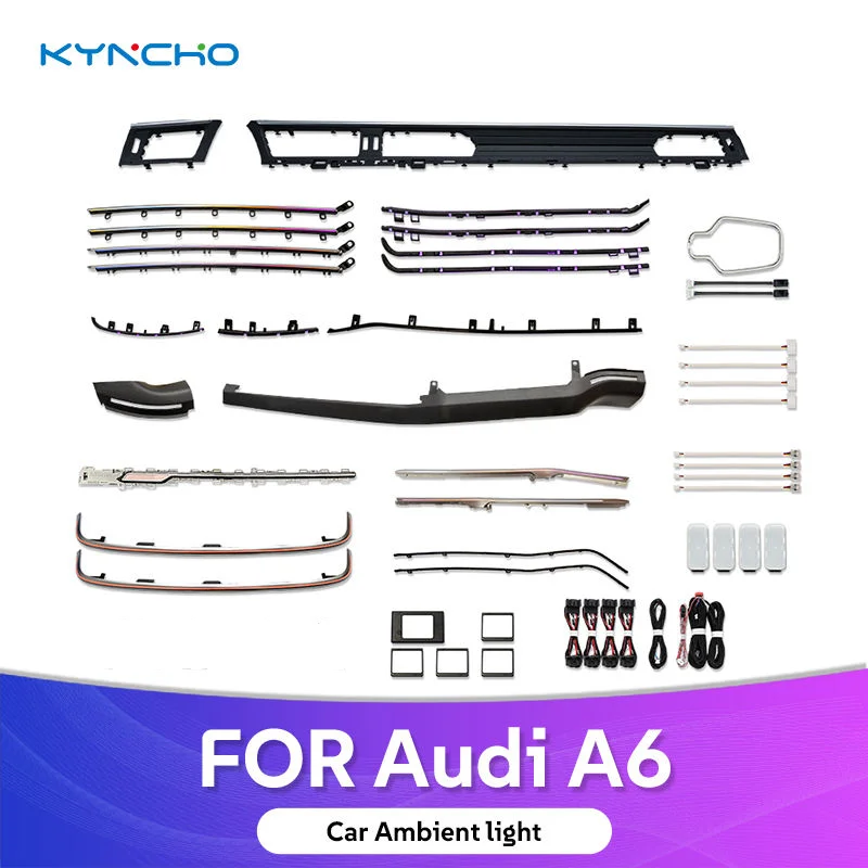 

FOR Audi A6L Intelligent LED Car Ambient Light with 12V 64 Colors Symphony Interior Lighting Automotive Ambient Lighting