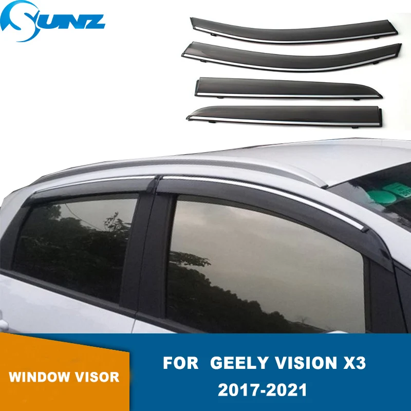 

Window Visor For Geely Vision X3 2017 2018 2019 2020 2021 Awnings Shelters Vent Shades Sun Rain Deflector Guard Auto Accessories