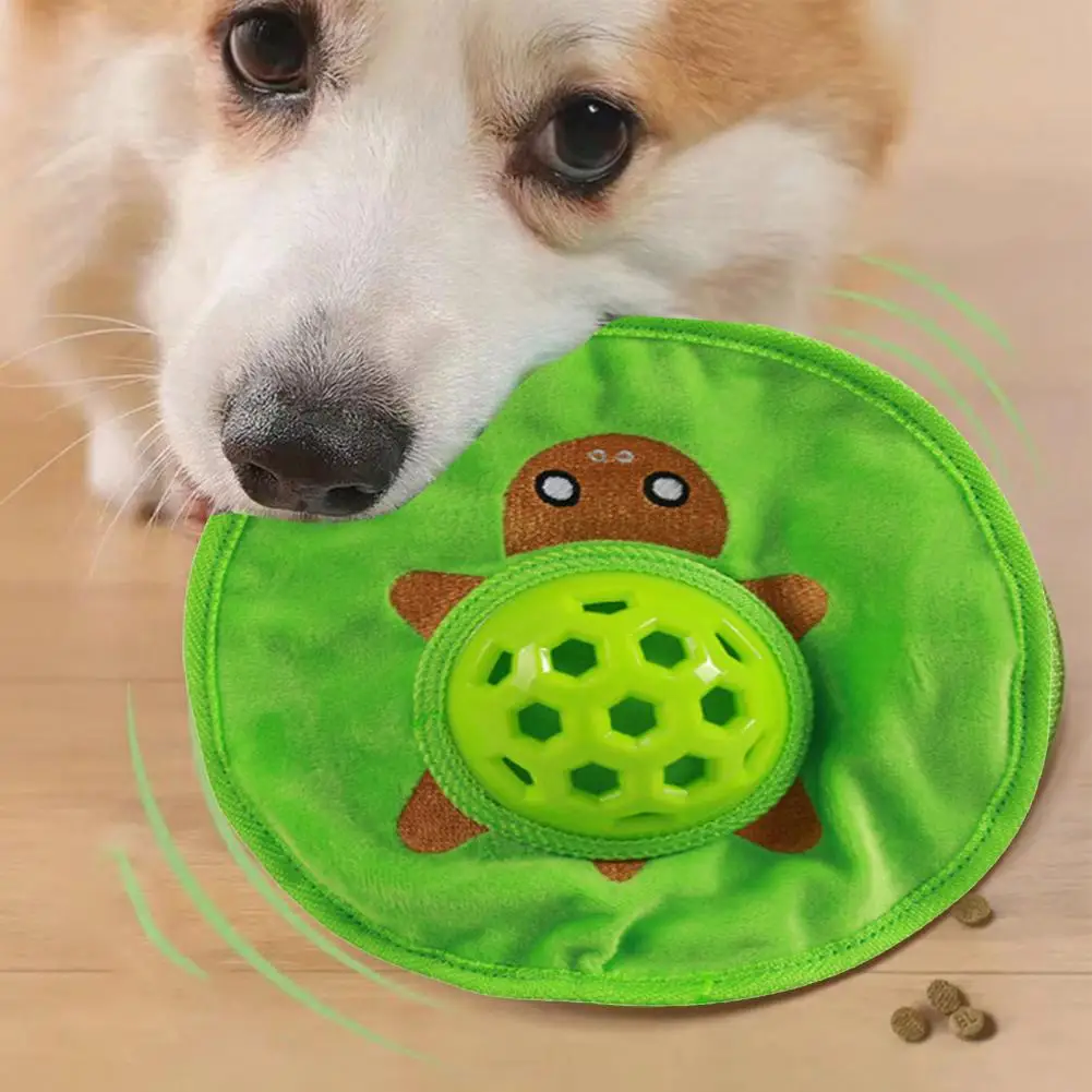 Puppy Teething Toy Dog Training Toy Squeaky Flying Disc Treat Dispenser for Puppy Teething Fun Fetch Toy for Entertainment