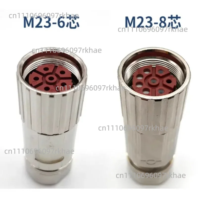 1pcs M23 connector compatible with for Siemens S120 servo motor power cable, 6-core and 8-core plug 0LU00