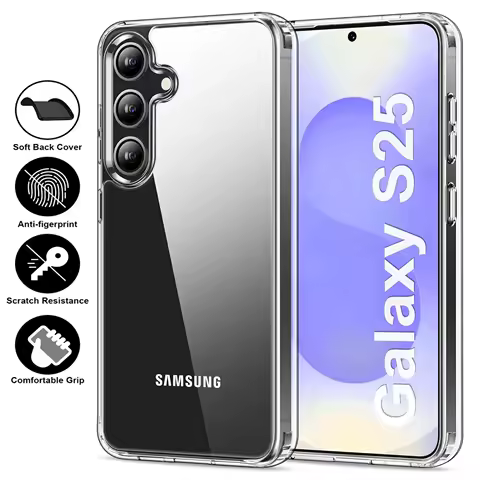 Shockproof Soft Slim Transparent Protective TPU Bumper Case Cover For Samsung S25 Edge S24 S23 FE S22 S21 Ultra S20 Plus Case