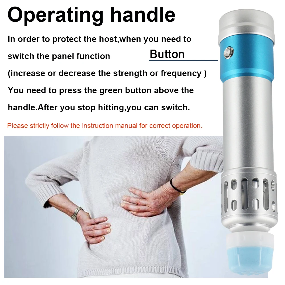 Shockwave Therapy Machine 2In1 Shock Wave Equipment And Chiropractic Tool Muscle Relax  ED Treatment  Pain Relief Body Massage