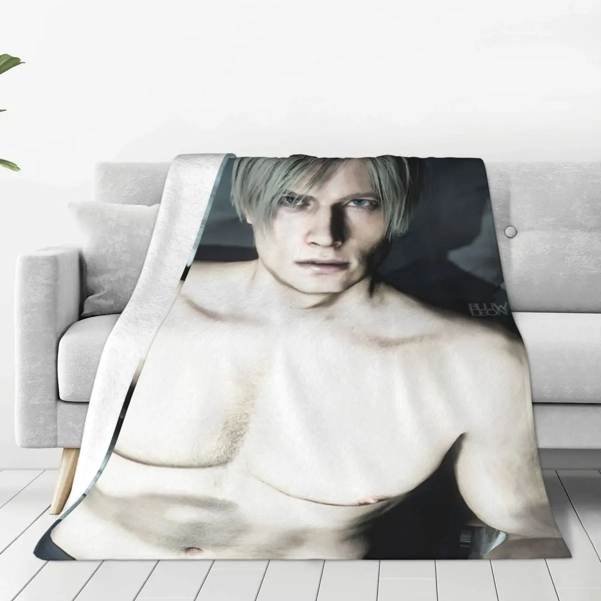 L-Leon Kennedy Game Blanket Coral  Plush Relax Super Soft Throw Blanket for Sofa Quilt