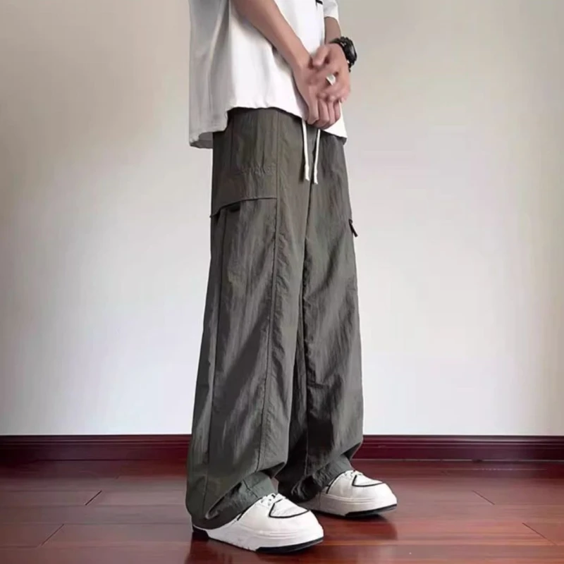 トレッキングメンズカーゴパンツワークウェア無地コットンレギュラーフィット新ナイロン最安値格安テックウェア原宿スラックス男性ズボン