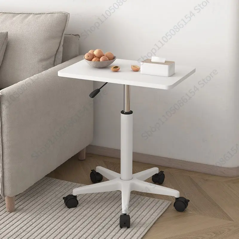 

Movable lifting table with pulley Small bedside table Standing workbench Computer Office desk Podium