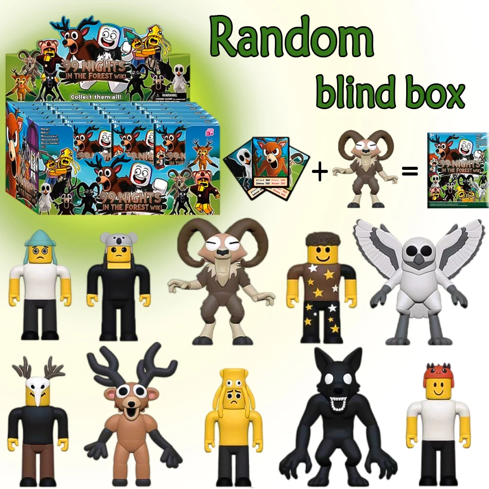 

Аниме «Ночи в лесу», слепая коробка, фигурки, сова, коза, волк, олень, 99 ночей в лесу, фигурка, детские праздничные подарки