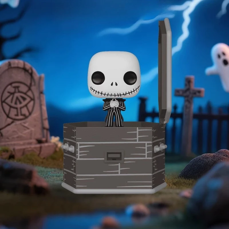 طبعة أصلية FUNKO POP 《الكابوس قبل عيد الميلاد》جاك سكيلينجتون أنيمي زينة زخرفية نموذج اللعب نموذج قابل للجمع
