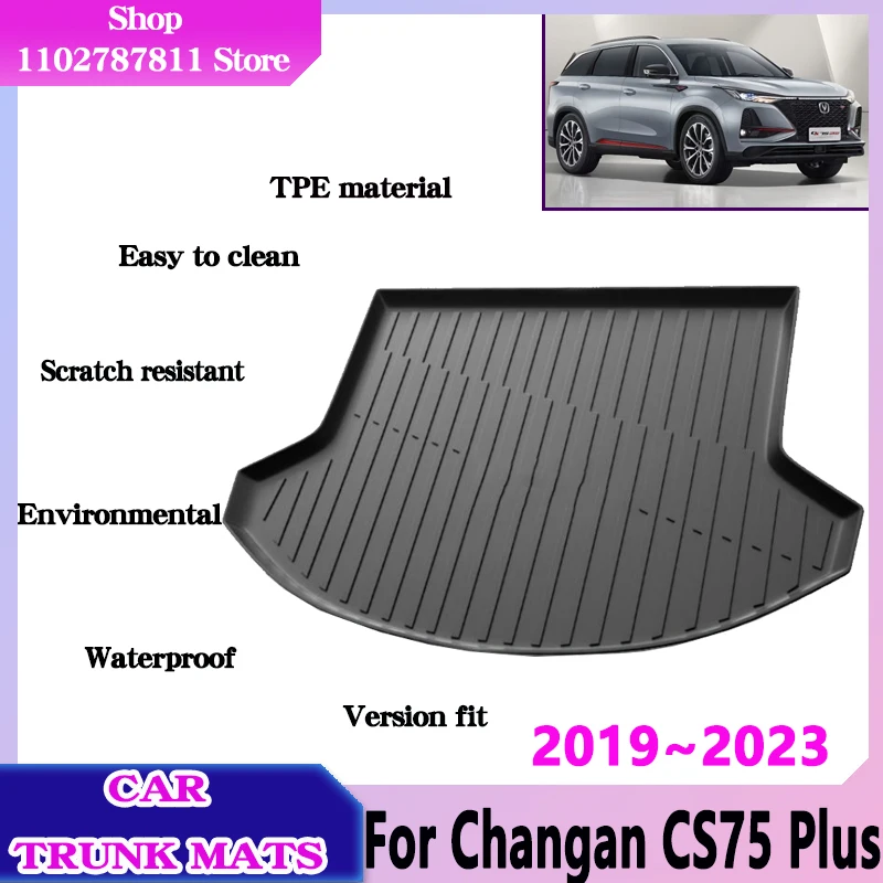 

Car Trunk Cushion for Changan CS75 PLUS Accessories 2019~2023 Anti-scratch Waterproof Protect TPE Material Tray Mats Storage Pad