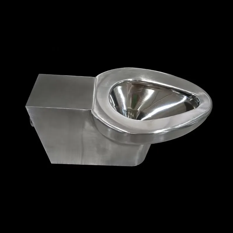 American Style Water Saving Floor Mount Wc Inox Prison Anti Vandal Stainless Steel Jail Cell Toilet