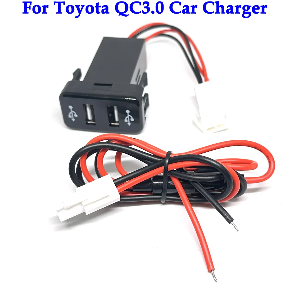 

Car Dual Charger Socket USB QC3.0 Fast Charging Quick PD Charging USB Charger For Toyota RAV4 Car Accessories