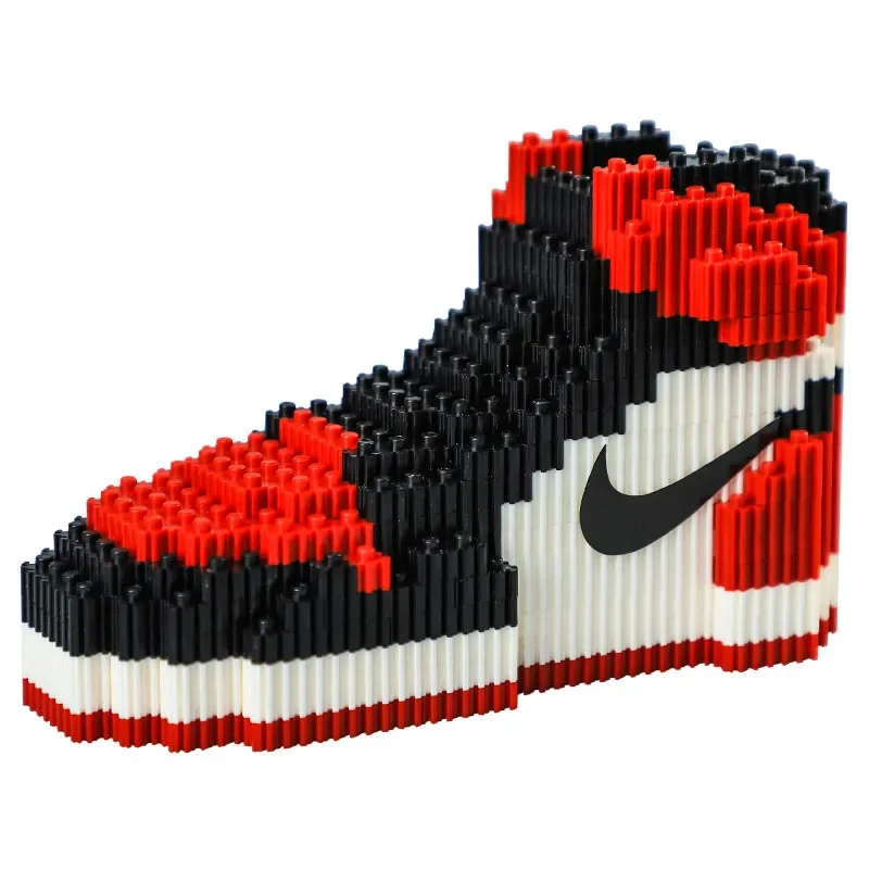 Mini Basketball Shoes Building Block Sneakers Model Bricks Toys DIY Assembly Toys Gifts For Boys Kids Backpack Bag Pendant