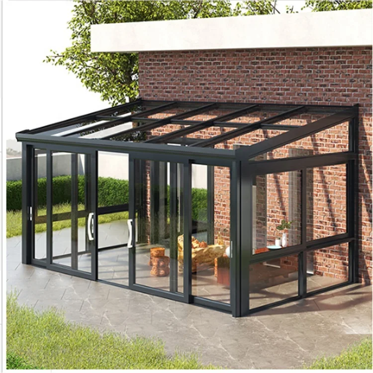 Polycarbonate Stand Alone Sunroom  With Double Glazing for Yard Sun Room Aluminum Alloy Sunroom Glass Green House Victorian