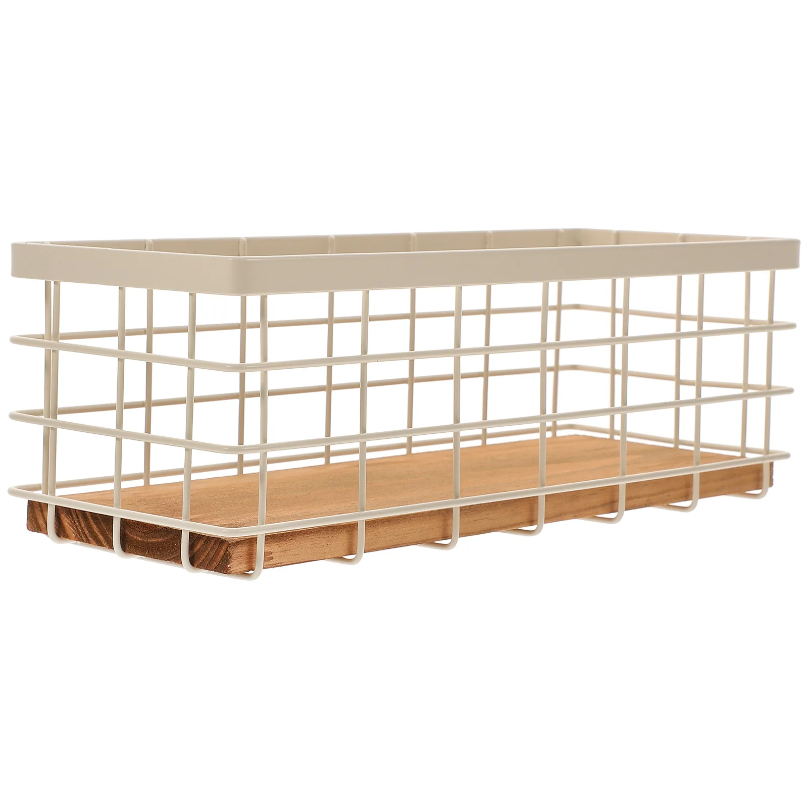 

Sturdy Iron Wall-Mounted Hanging Organizer Large Capacity Smooth Surface Desktop Sundries Container Iron Wire Basket Room Space
