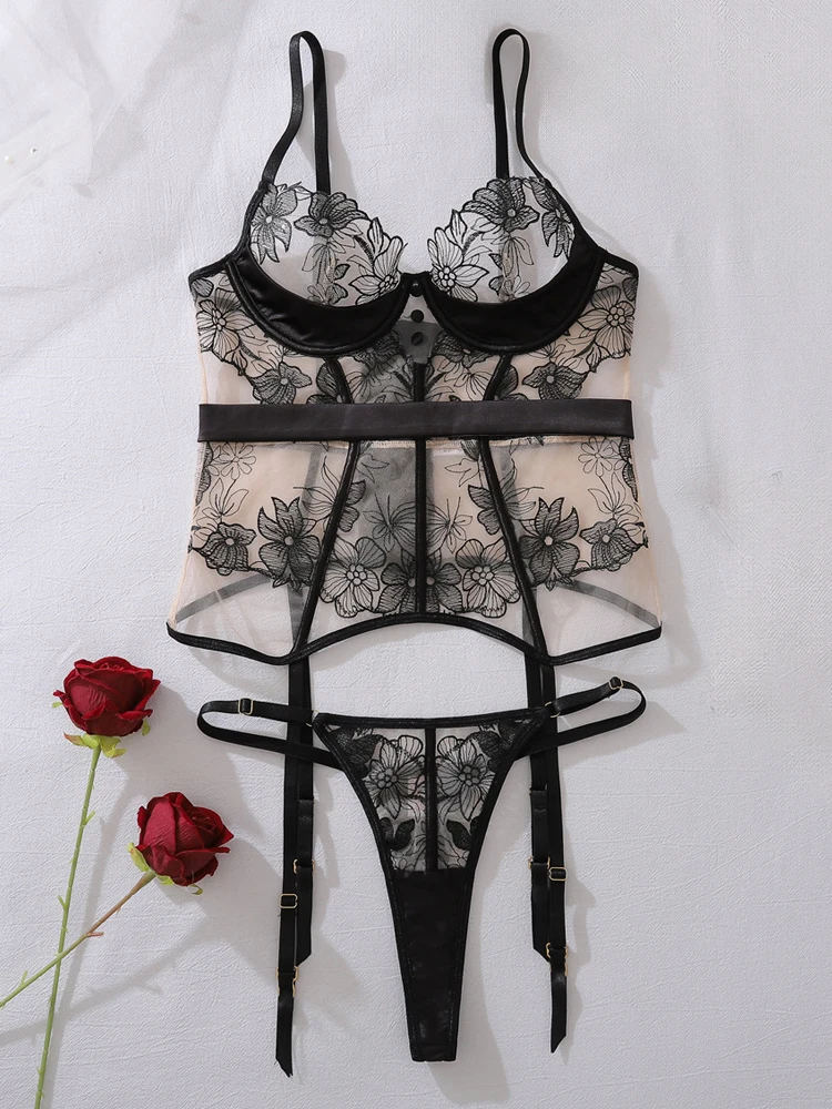 Set Lingerie Wanita Baru, Gart - Lace Teddy Lingerie ulasan dan harga