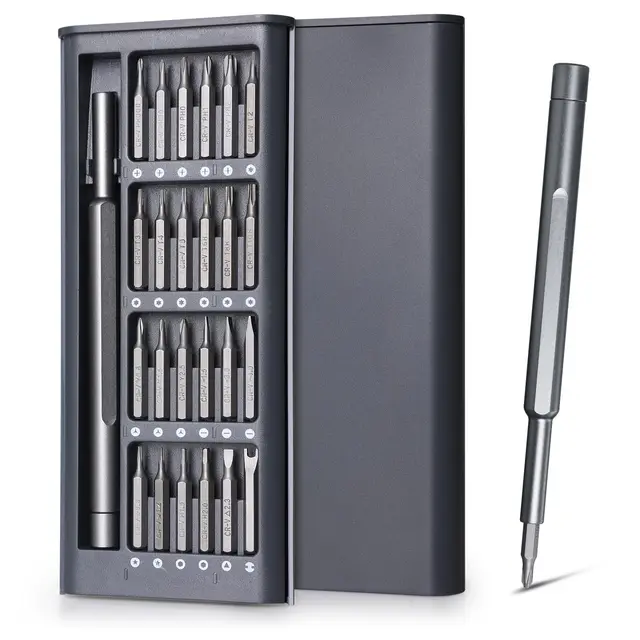 Zestaw wkrętaków precyzyjnych 25 w 1 Phillips Torx z sześciokątną płaską główką magnetyczną do iPhone'a PC Zegarek Kamera Okulary