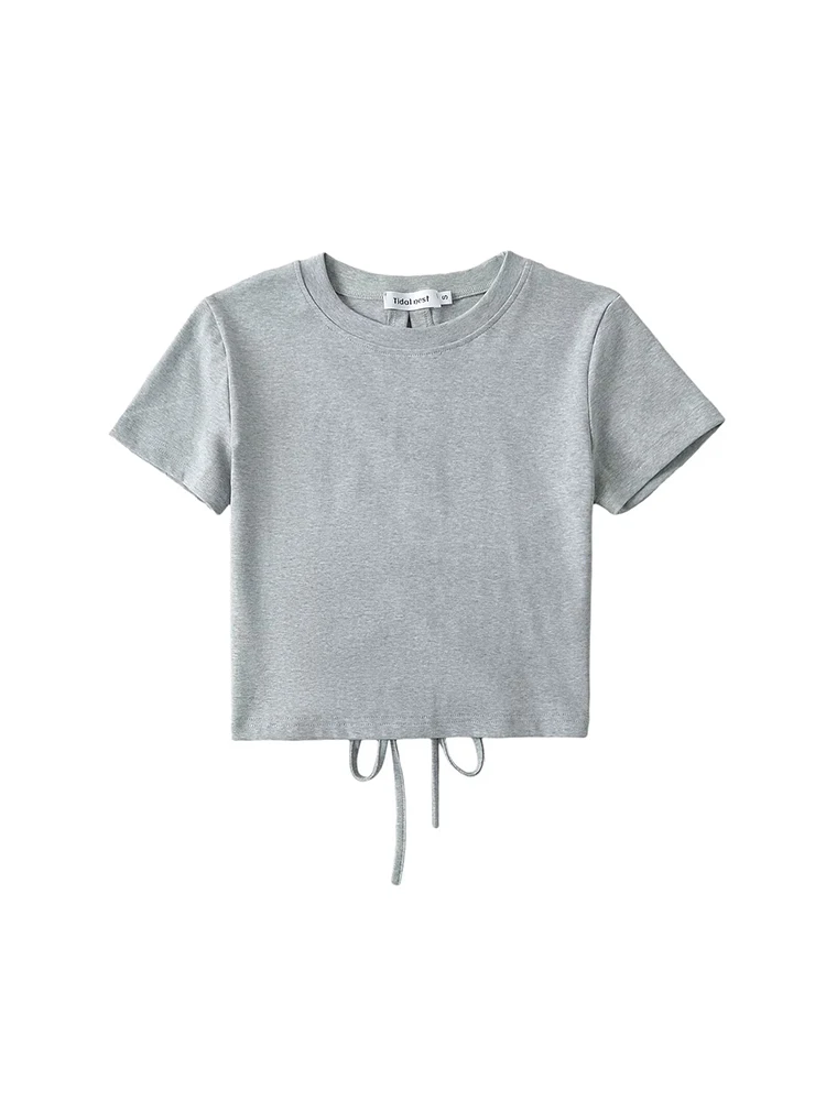 เสื้อยืดผู้หญิงทรงเข้ารูป ดีไซน์เซนเซชั่น แบบเว้าช่วงอก ทรงกลม แบรนด์เนอร์ท สเว รัดรูป โชว์สัดส่วน