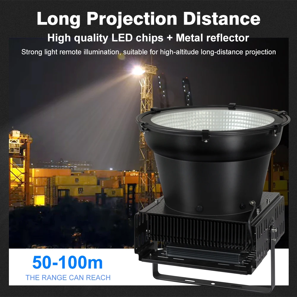 Tower Crane Light 300W 500W SMD3030 AC100-277V LED Floodlight For Construction sites Tower cranes IP65 Waterproof