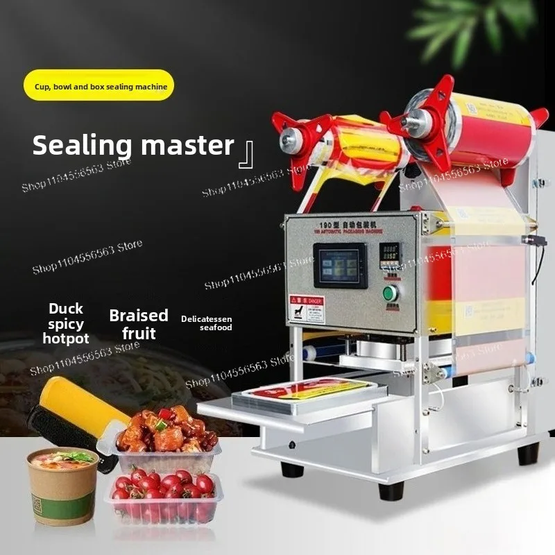 Electric Sealing Machine, One-time Lock Fresh Lunch Box Packing Machine, Automatic Fast Food Box Takeaway Sealing Machine