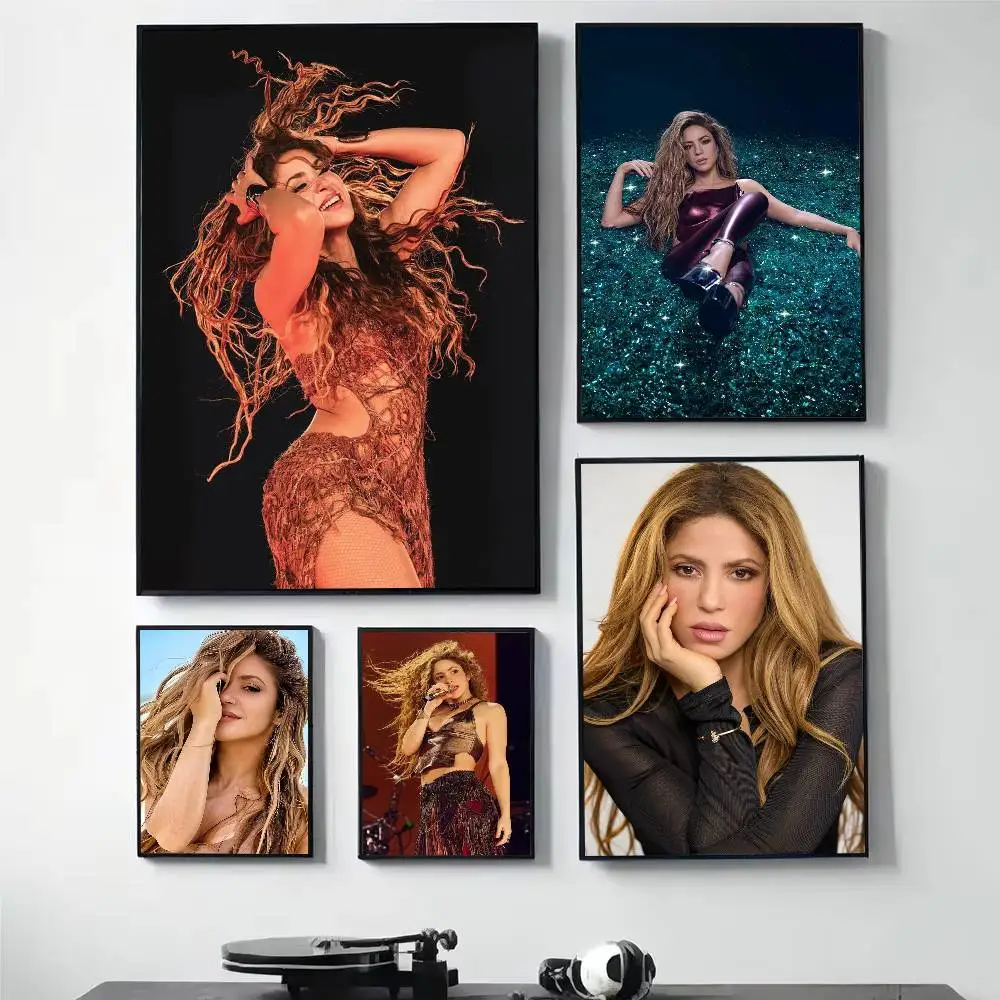 

Pop Singer S-Shakira Poster HD Self Adhesive Waterproof Wall Art Ideal for Home Office Dorm Gift