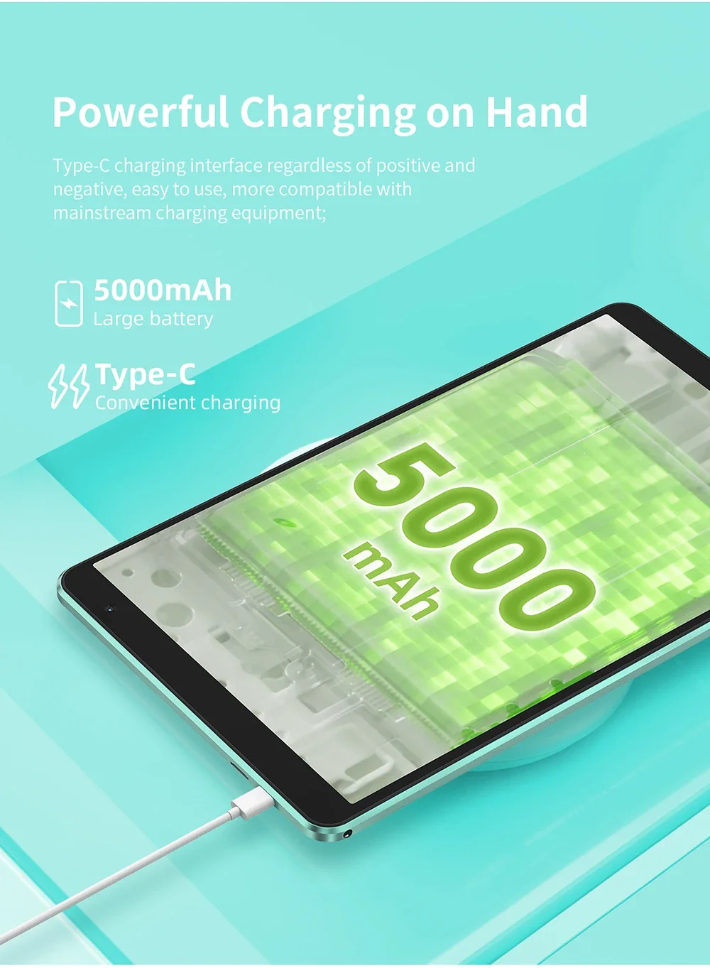 Teclast P85T Tablet Allwinner A523 8-core 1.8GHz/ 4GB RAM/64GB ROM/8 inch 800×1280iPS/WIFI5G/4G/5000mAh/Type-C/0.3MP+2.0MP
