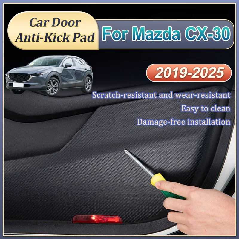 

Car Accessories For Mazda CX-30 2019-2025 Car Door Anti-Kick Pad Anti Dirt Mat Anti-scratch film Protection Sticker Interior