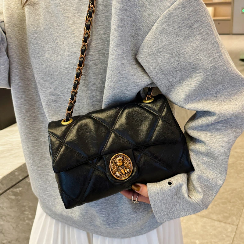 Luxury Handbags Famous Brand Women Bags Designer Lady Lingge Pattern Shoulder Crossbody Bags Pu Leather Women Underarm Handbags